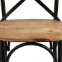 Stühle mit gekreuzter Rückenlehne 6 Stk. massives Mangoholz schwarz von vidaXL, Essstühle - Ref: Foro24-278774, Preis: 645,17...