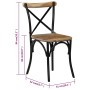 Sillas con respaldo cruzado 6 uds madera maciza de mango negro de vidaXL, Sillas de comedor - Ref: Foro24-278774, Precio: 601...