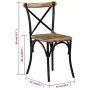 Sillas con respaldo cruzado 6 uds madera maciza de mango negro de vidaXL, Sillas de comedor - Ref: Foro24-278774, Precio: 730...
