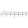 Gartenzaun mit Speerspitze aus schwarzem Stahl (1,5–1,75) x 10,2 m von vidaXL, Zaunpaneele - Ref: Foro24-277744, Preis: 496,1...