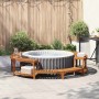 Alrededor del Enclosure de Baño Caliente Redondo Marrón Ø255 cm