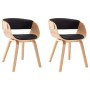 Dining chairs 2 pcs curved wood and black synthetic leather by vidaXL, dining chairs - Ref: Foro24-278865, Price: 295,17 €, D...
