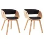 Dining chairs 2 pcs curved wood and black synthetic leather by vidaXL, dining chairs - Ref: Foro24-278865, Price: 270,96 €, D...