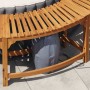 Alrededor del Enclosure de Baño Caliente Redondo Marrón Ø255 cm