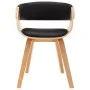 Dining chairs 2 pcs curved wood and black synthetic leather by vidaXL, dining chairs - Ref: Foro24-278865, Price: 270,96 €, D...