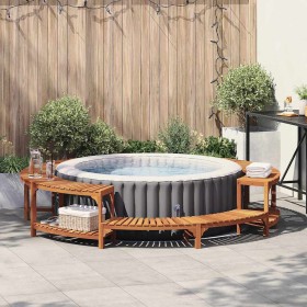 Alrededor del Enclosure de Baño Caliente Redondo Marrón Ø275 cm