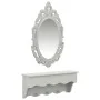 Wall shelf for keys jewelry with mirror and hooks gray by vidaXL, Dressing tables - Ref: Foro24-323973, Price: 54,15 €, Disco...