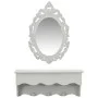 Wall shelf for keys jewelry with mirror and hooks gray by vidaXL, Dressing tables - Ref: Foro24-323973, Price: 54,15 €, Disco...