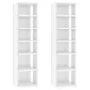 Muebles zapateros 2 unidades blanco brillante 27,5x27x102 cm de vidaXL, Zapateros y organizadores de calzado - Ref: Foro24-80...