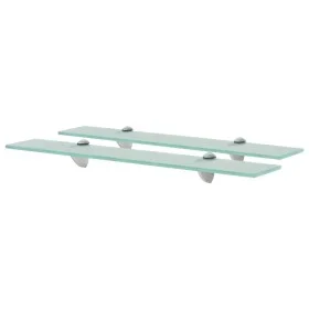 Floating shelves 2 units glass 8 mm 60x10 cm by vidaXL, Shelves and shelves - Ref: Foro24-3051497, Price: 33,89 €, Discount: %