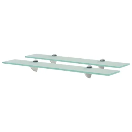 Floating shelves 2 units glass 8 mm 60x10 cm by vidaXL, Shelves and shelves - Ref: Foro24-3051497, Price: 33,89 €, Discount: %
