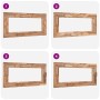 Espejo decorativo rectangular teca 120x60 cm