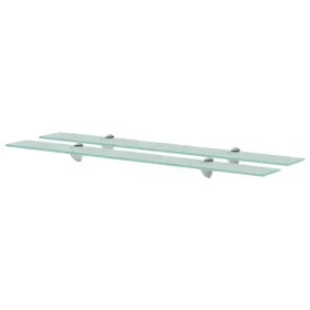 Floating shelves 2 units glass 8 mm 90x20 cm by vidaXL, Shelves and shelves - Ref: Foro24-3051524, Price: 51,84 €, Discount: %