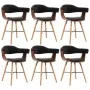 Dining chairs 6 pcs synthetic leather and black curved wood by vidaXL, dining chairs - Ref: Foro24-279492, Price: 636,04 €, D...