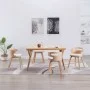 Dining chairs 4 pcs curved wood and cream synthetic leather by vidaXL, dining chairs - Ref: Foro24-278852, Price: 423,52 €, D...
