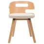 Dining chairs 4 pcs curved wood and cream synthetic leather by vidaXL, dining chairs - Ref: Foro24-278852, Price: 423,52 €, D...