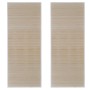 Alfombras rectangulares de bambú natural 2 unidades 120x180 cm