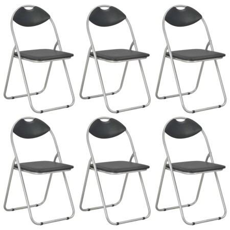 Klappbare Esszimmerstühle 6 Einheiten Kunstleder schwarz von vidaXL, Essstühle - Ref: Foro24-278594, Preis: 185,83 €, Rabatt: %