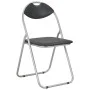 Sillas de comedor plegables 6 unidades cuero sintético negro de vidaXL, Sillas de comedor - Ref: Foro24-278594, Precio: 182,4...