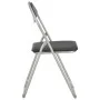 Sillas de comedor plegables 6 unidades cuero sintético negro de vidaXL, Sillas de comedor - Ref: Foro24-278594, Precio: 182,4...