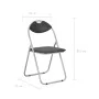 Sillas de comedor plegables 6 unidades cuero sintético negro de vidaXL, Sillas de comedor - Ref: Foro24-278594, Precio: 182,4...