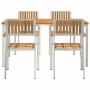 Conjunto de Comedor de Jardín 5 pcs madera maciza de acacia