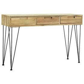 Mesa consola de teca maciza 120x35x76 cm