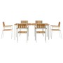 Conjunto de Comedor de Jardín 7 pcs madera maciza de acacia