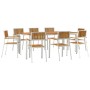 Conjunto de Comedor de Jardín 9 pcs madera maciza de acacia