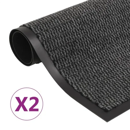 Rectangular entrance rugs with 2 gray knot units 40x60 cm by vidaXL, Doormats - Ref: Foro24-3051601, Price: 25,00 €, Discount: %