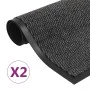 Rectangular entrance rugs with 2 gray knot units 40x60 cm by vidaXL, Doormats - Ref: Foro24-3051601, Price: 25,00 €, Discount: %