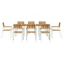 Conjunto de Comedor de Jardín 9 pcs madera maciza de acacia