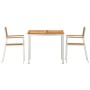 Conjunto de Comedor de Jardín 3 pcs Madera de teca maciza