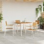 Conjunto de Comedor de Jardín 5 pcs Madera de teca maciza