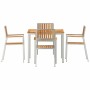 Conjunto de Comedor de Jardín 5 pcs Madera de teca maciza