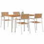 Conjunto de Comedor de Jardín 5 pcs Madera de teca maciza