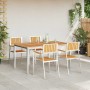 Conjunto de Comedor de Jardín 5 pcs Madera de teca maciza