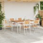Conjunto de Comedor de Jardín 7 pcs Madera de teca maciza