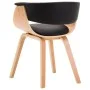 Dining chairs 2 pcs curved wood and black synthetic leather by vidaXL, dining chairs - Ref: Foro24-278733, Price: 337,51 €, D...