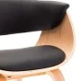 Esszimmerstühle, 2 Stück, aus gebogenem Holz und schwarzem Kunstleder von vidaXL, Essstühle - Ref: Foro24-278733, Preis: 332,...
