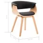 Esszimmerstühle, 2 Stück, aus gebogenem Holz und schwarzem Kunstleder von vidaXL, Essstühle - Ref: Foro24-278733, Preis: 332,...