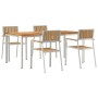 Conjunto de Comedor de Jardín 5 pcs Madera de teca maciza