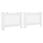 Cubiertas para radiador 2 unidades MDF blanco 112x19x81,5 cm