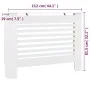 Radiator covers 2 units white MDF 112x19x81.5 cm by vidaXL, Accessories for heating radiators - Ref: Foro24-3051374, Price: 1...