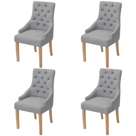 Esszimmerstühle 4 Einheiten aus hellgrauem Stoff von vidaXL, Essstühle - Ref: Foro24-274421, Preis: 476,64 €, Rabatt: %