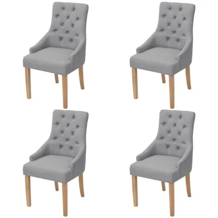 Dining chairs 4 units light gray fabric by vidaXL, dining chairs - Ref: Foro24-274421, Price: 400,45 €, Discount: %