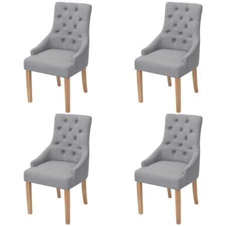 Esszimmerstühle 4 Einheiten aus hellgrauem Stoff von vidaXL, Essstühle - Ref: Foro24-274421, Preis: 476,64 €, Rabatt: %