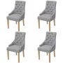 Dining chairs 4 units light gray fabric by vidaXL, dining chairs - Ref: Foro24-274421, Price: 400,45 €, Discount: %