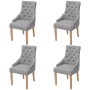Esszimmerstühle 4 Einheiten aus hellgrauem Stoff von vidaXL, Essstühle - Ref: Foro24-274421, Preis: 476,64 €, Rabatt: %