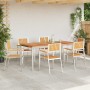 Conjunto de Comedor de Jardín 7 pcs Madera de teca maciza
